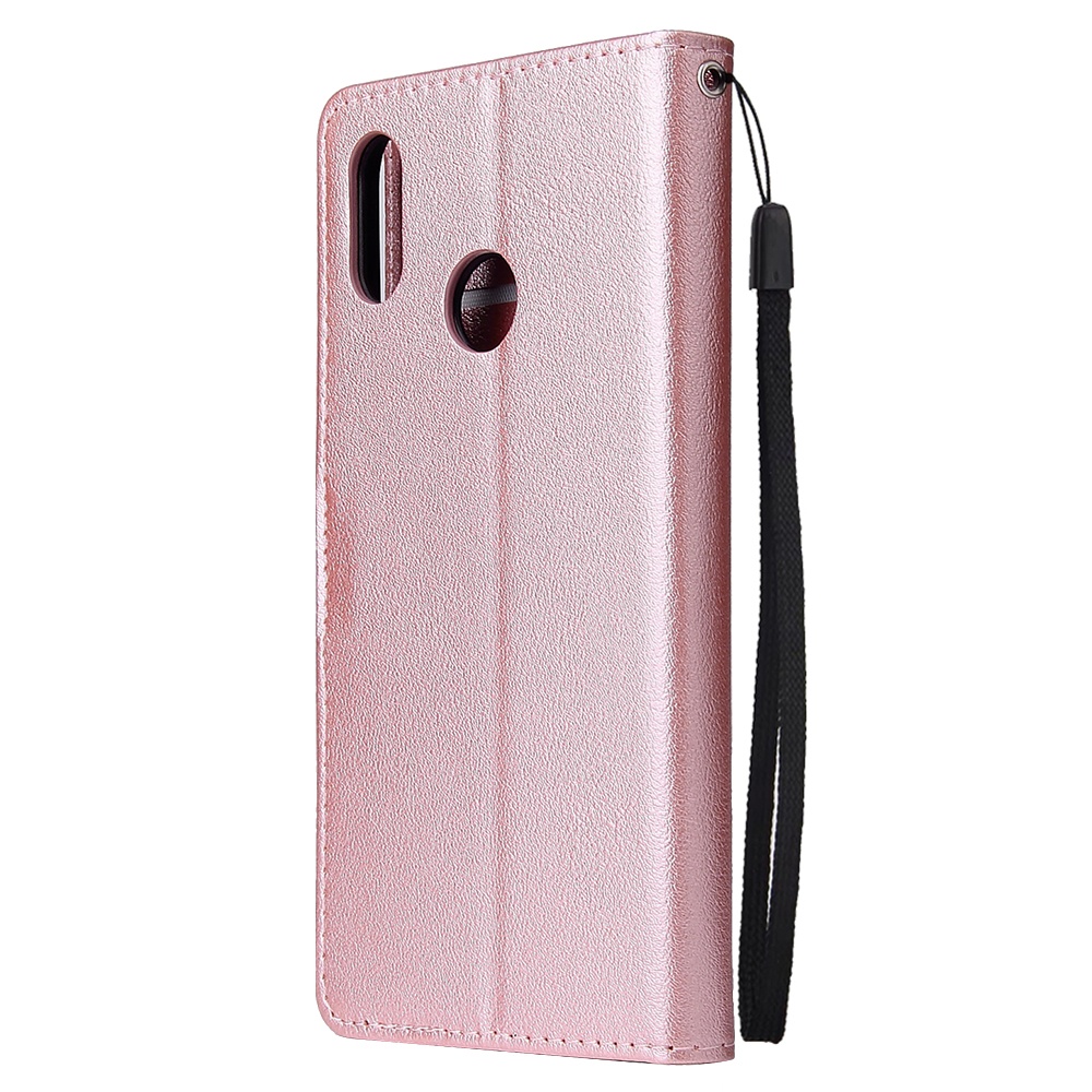 For OPPO Realme 3 Wallet-type PU Leather Protective Phone Case with Buckle & Card Position Rose gold - Image 3