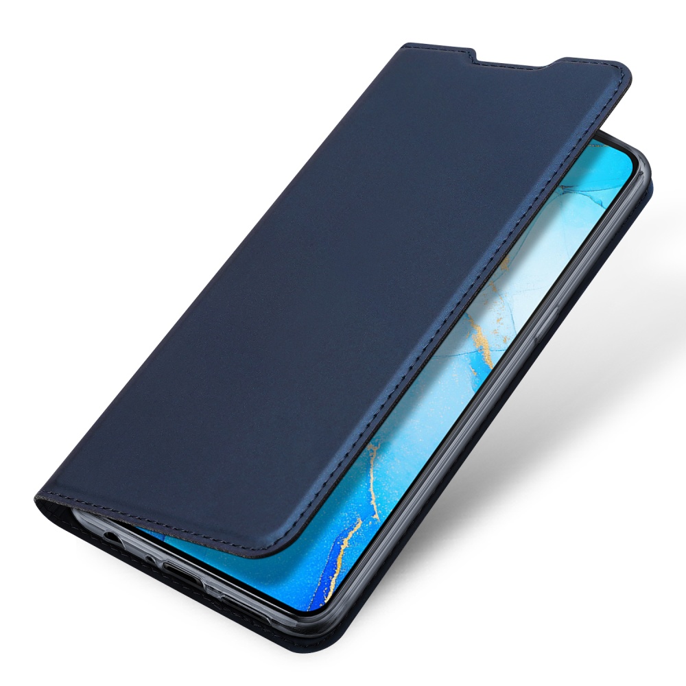 For OPPO Reno 3/3 Pro/ 3 pro 4G Case Magnetic Closure Card Slots Cellphone Cover Screen Protector Stand Available Leather Shell blue - Image 3