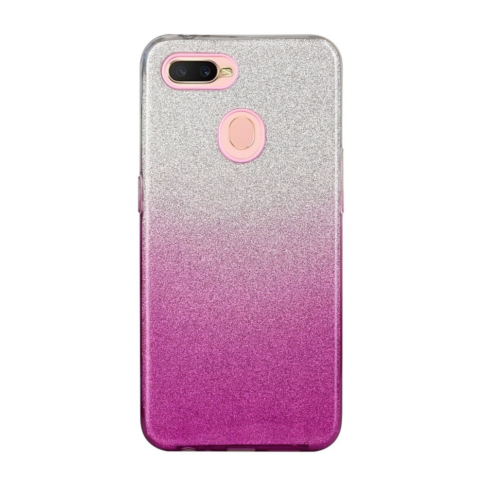 For OPPO F9/F9 Pro/A7X/F11 Pro/A8/A31 Phone Case Gradient Color Glitter Powder Cover with Airbag Bracket black - Image 3