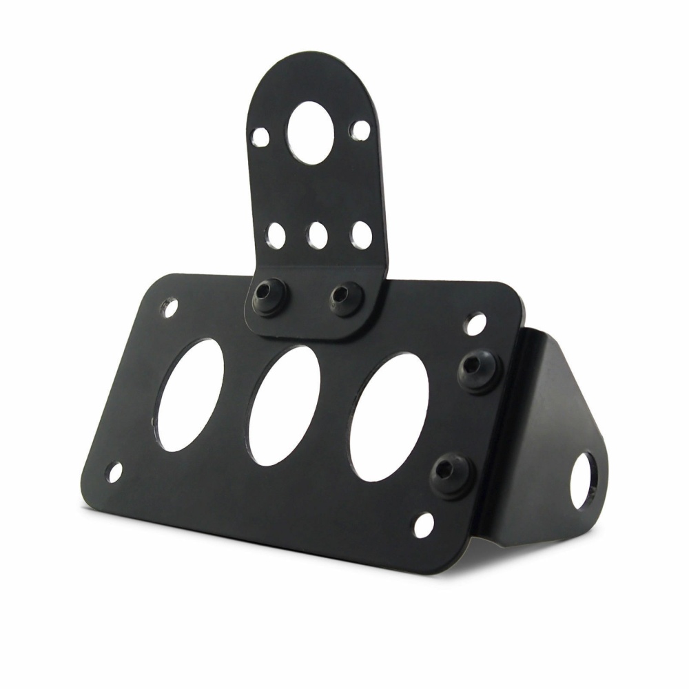 Strong Motorcycle License Plate Holder Bracket for Bobber Chopper black - Image 2