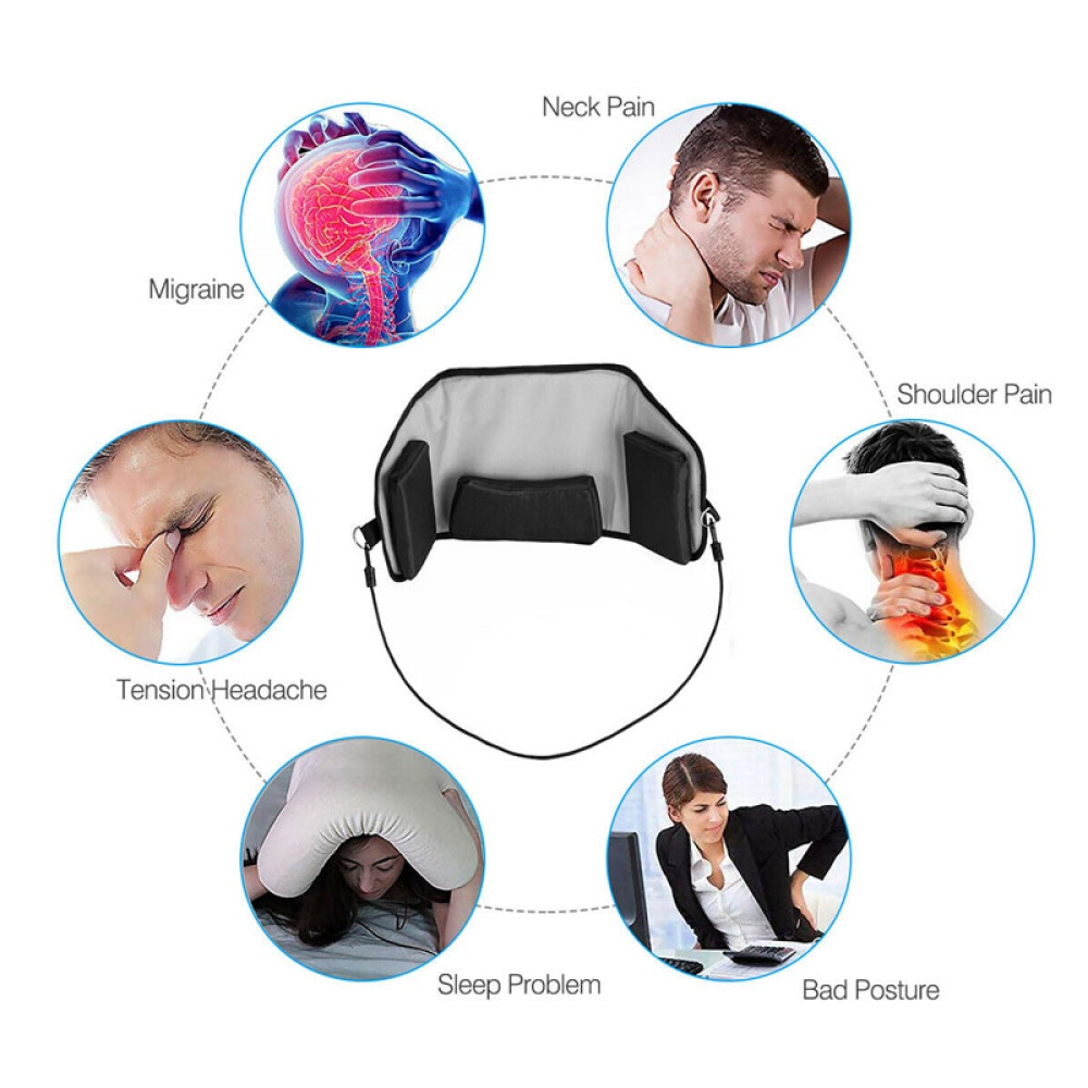 Head Hammock Neck Pain Relief Support Massager Cervical Traction Stretcher Adjustable elastic band_One size - Image 2