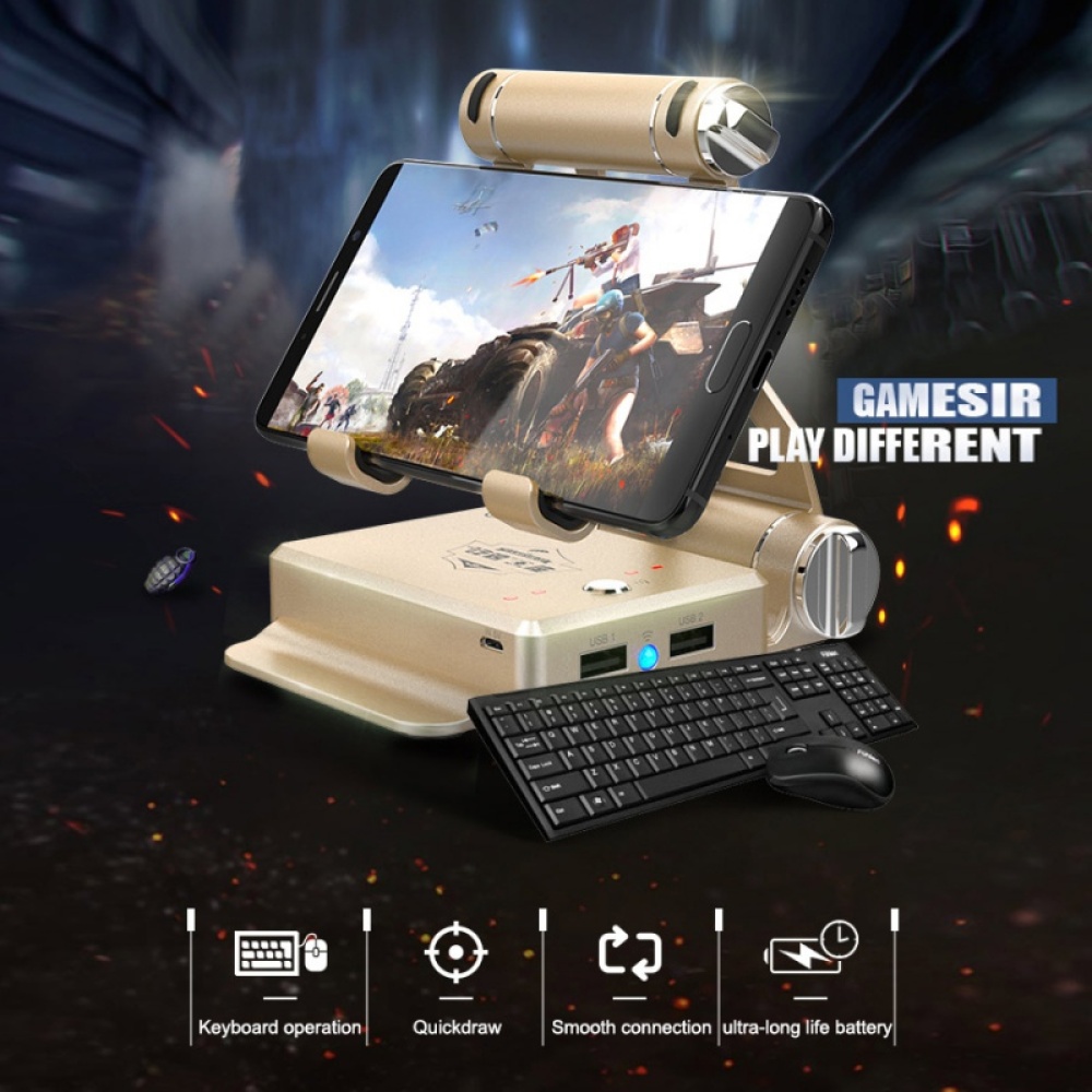 GameSir X1 BattleDock Bluetooth Gamepad Wired Keyboard-Mouse-Converter FPS Mobile Game Tool Hassle-free Experience for PUBG Golden converter - Image 3