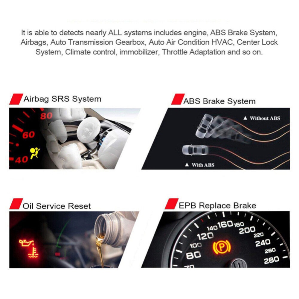 Kw350 Car Diagnostic Scanner Code Reader Locator Abs Brake System Transmission Case Engine Scanning Tool - Image 3