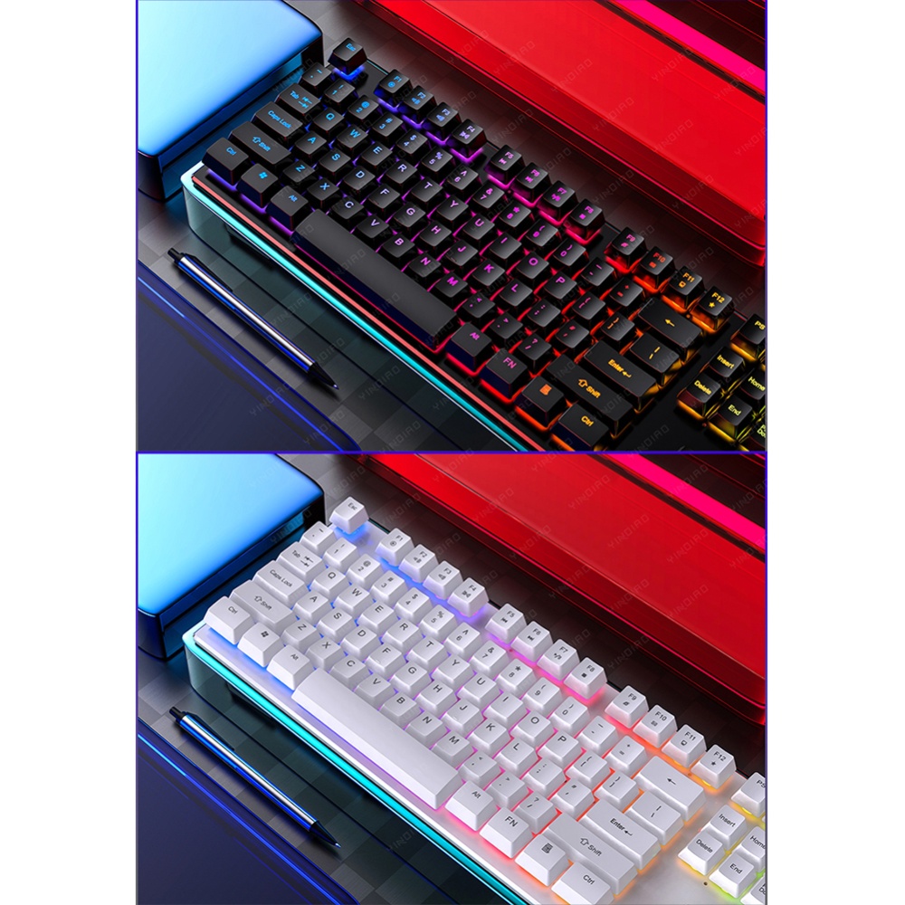 Gaming Keyboard Mechanical Luminous Computer Accessories White mixed light (panel + gap light) - Image 2