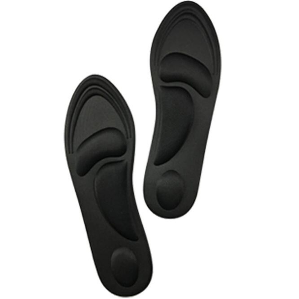 4D Arch Support Orthotic Massage High Heels Sponge Anti Pain Shoe Insoles Cushions black_35-40 - Image 2