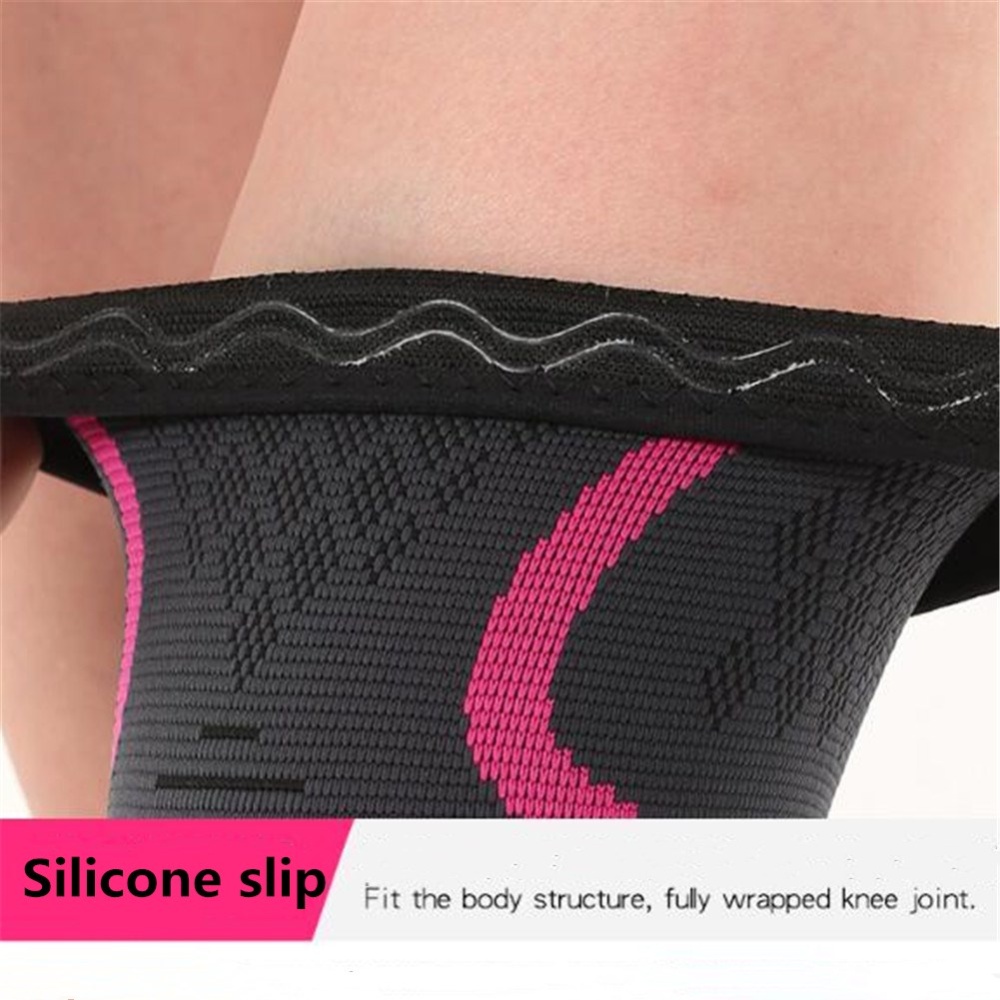 Knee Support Fitness Running Cycling Brace Elastic Sleeve black_M - Image 3