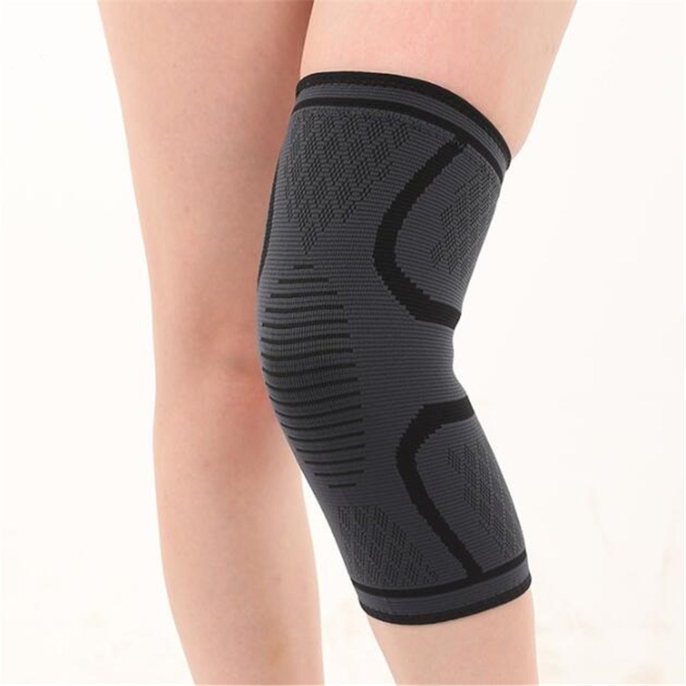 Knee Support Fitness Running Cycling Brace Elastic Sleeve black_M - Image 2