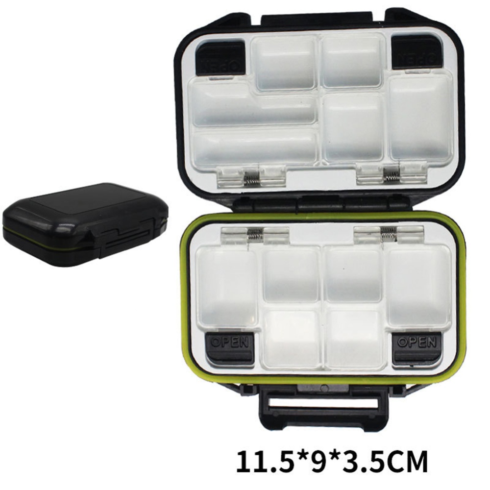 Fishing Storage Box Waterproof Lure Gear Accessories Small black - Image 2