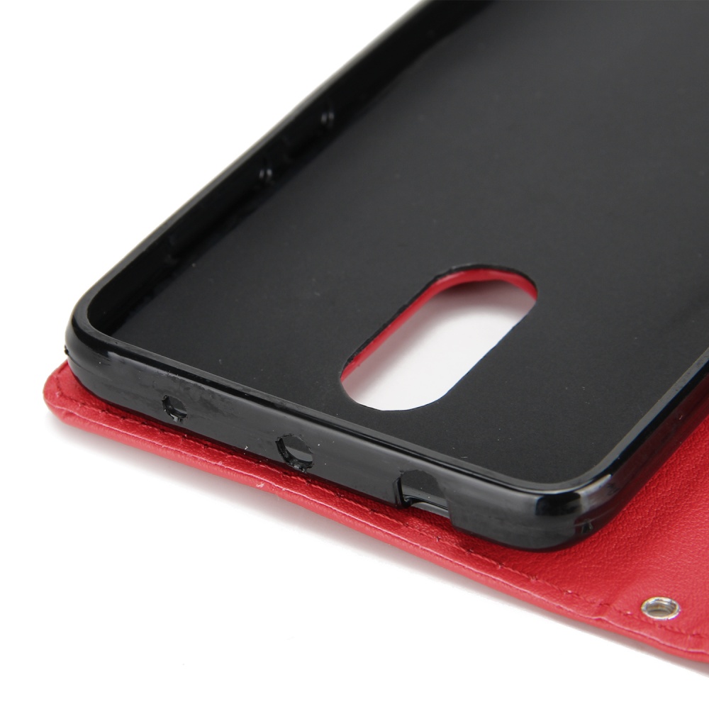 Ultra Slim PU Full Protective Cover Non-slip Shockproof Cell Phone Case with Card Slot for Xiaomi Redmi note 4 red - Image 3