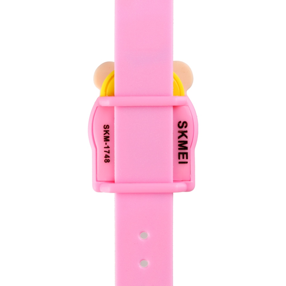 SKMEI Kids Electronic Wrist Watch Cartoon Three-dimensional Bear Doll Push-button Pin Buckle Children pink - Image 2