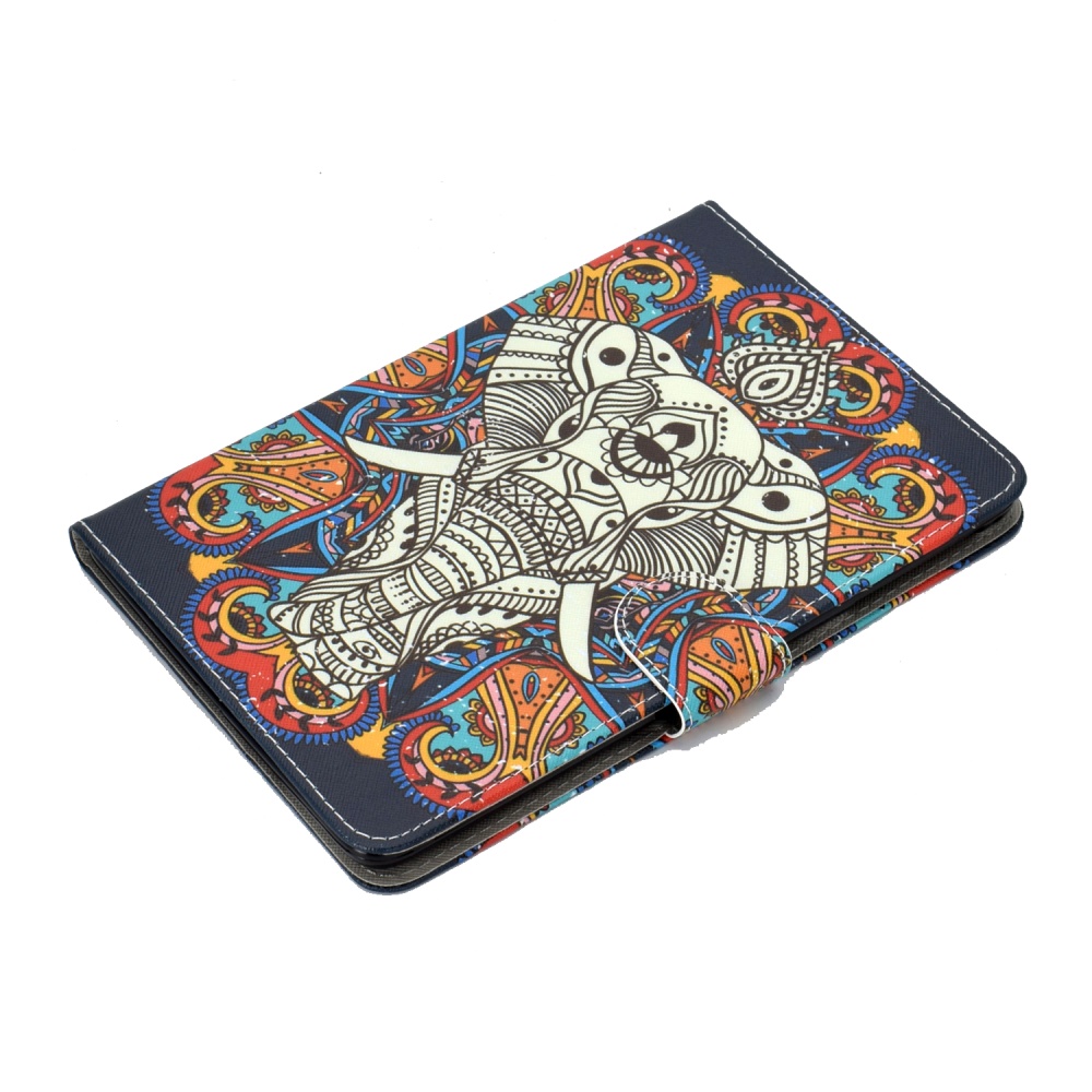 For iPad mini 1/2/3/4/5 Laptop Protective Case Frront Snap Color Painted Smart Stay PU Cover Graffiti - Image 3