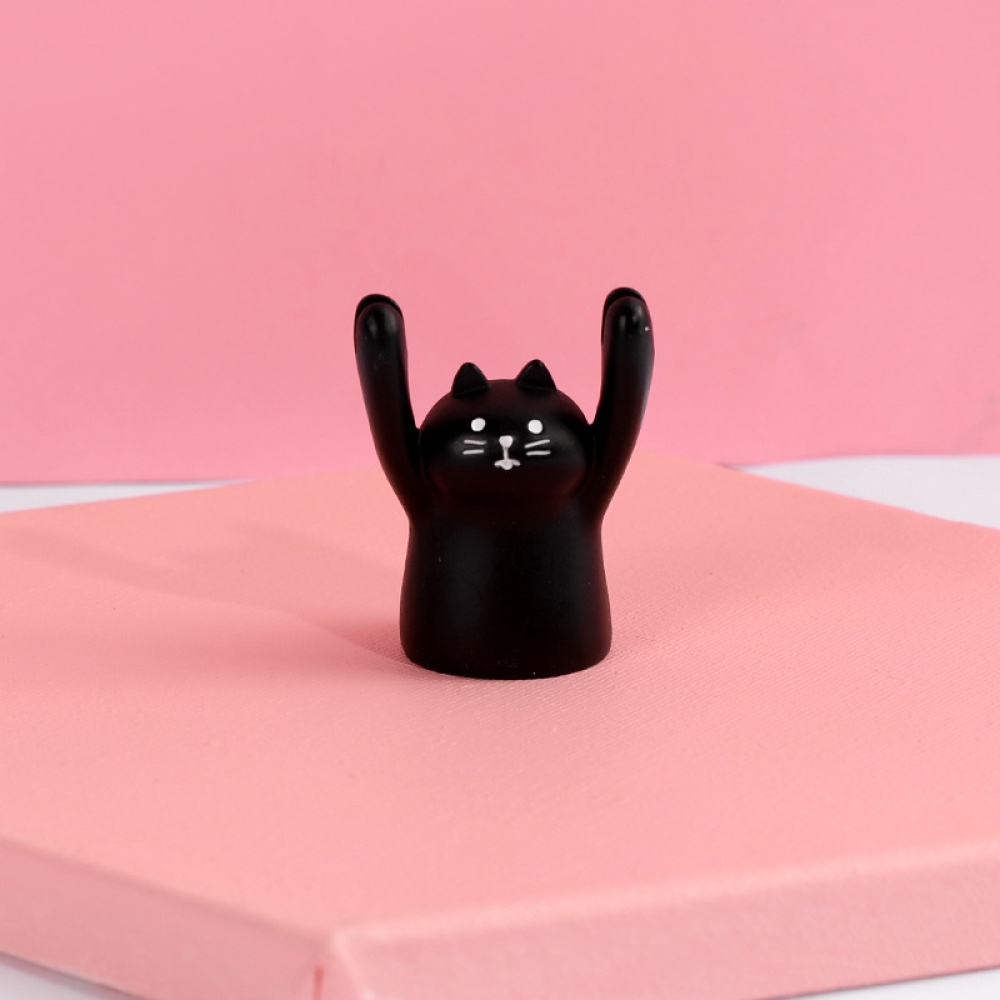 Cartoon Shaped Message Clips Picture Frames Home Business Desktop Card Holder Black cat - Image 3