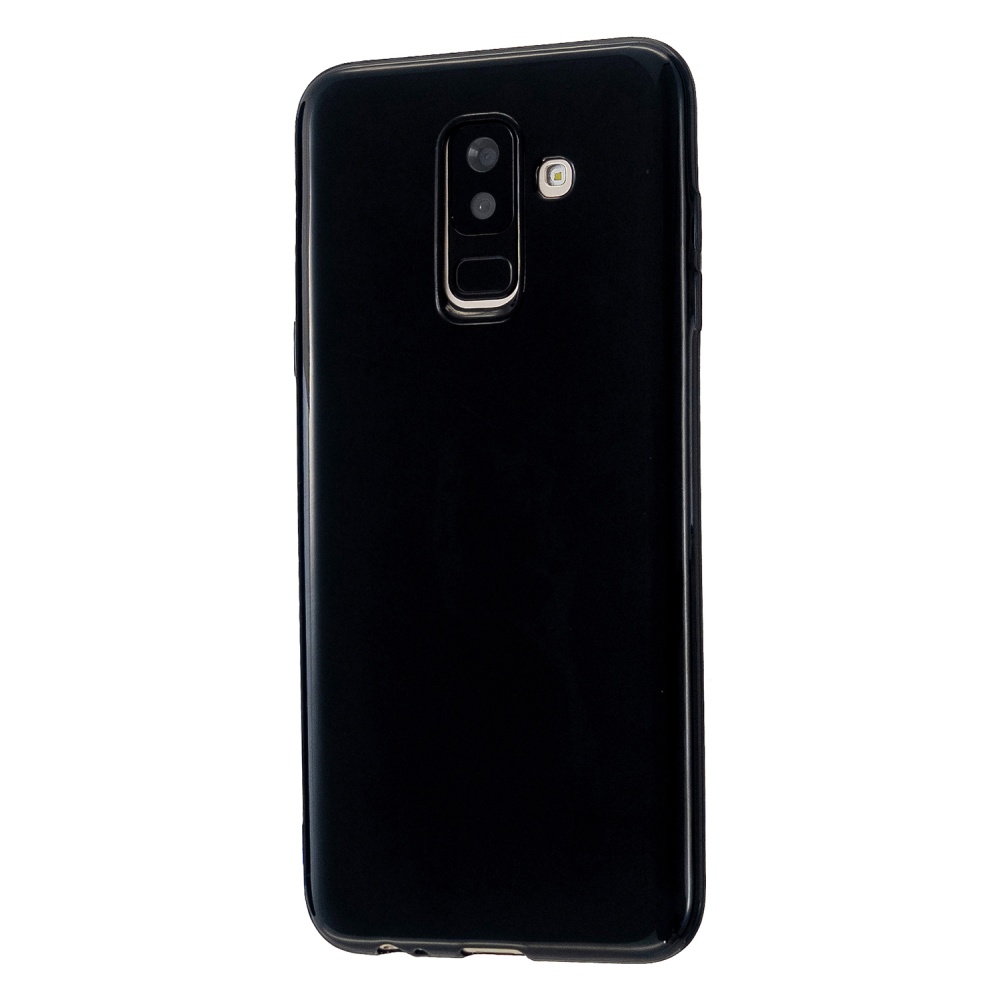 For Samsung A6/A6 Plus 2018 Smartphone Case Soft TPU Precise Cutouts Full Body Protection Mobile Phone Shell Bright black - Image 3