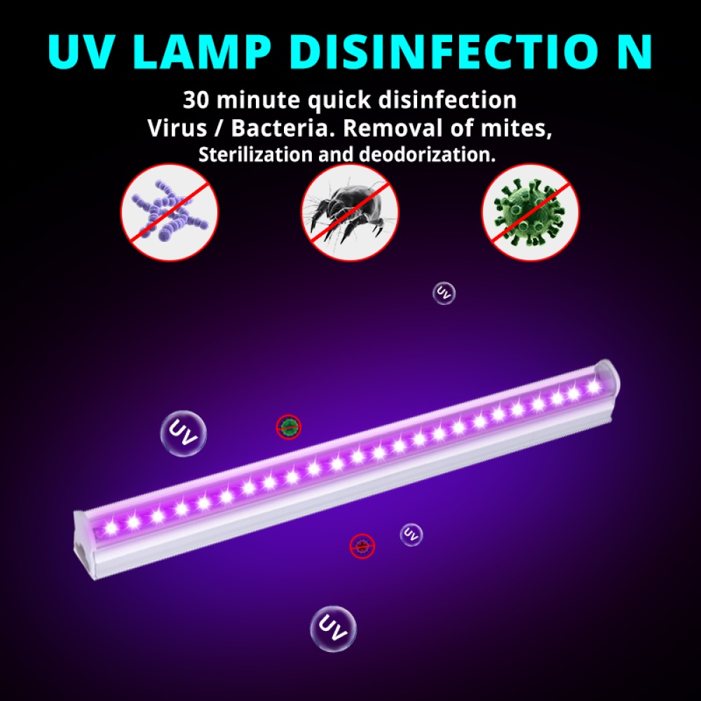 48LEDs Portable UV-C Germicidal Lamp for Home Sterilization Light Tube European regulatory switch line - Image 3