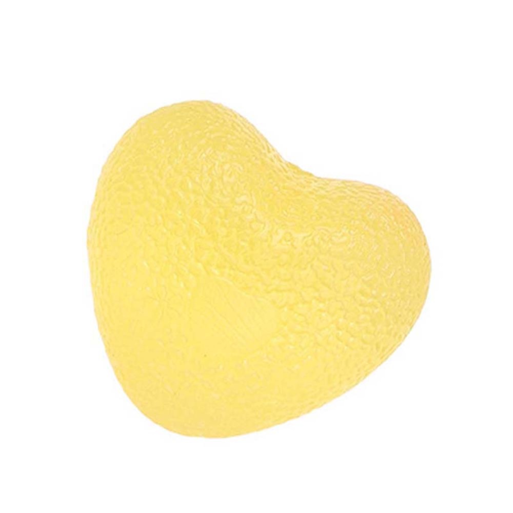 Love Shape Silicone Grip Ball Decompression Massage Wrist Movement Fitness Recovery yellow - Image 2