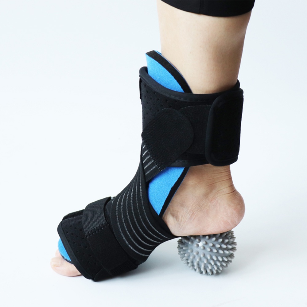 Drop Foot Brace Adjustable Plantar Fasciitis Dorsal Night Splint Support Ankle Stabilizer Orthotic Pain Relief black_One size - Image 2