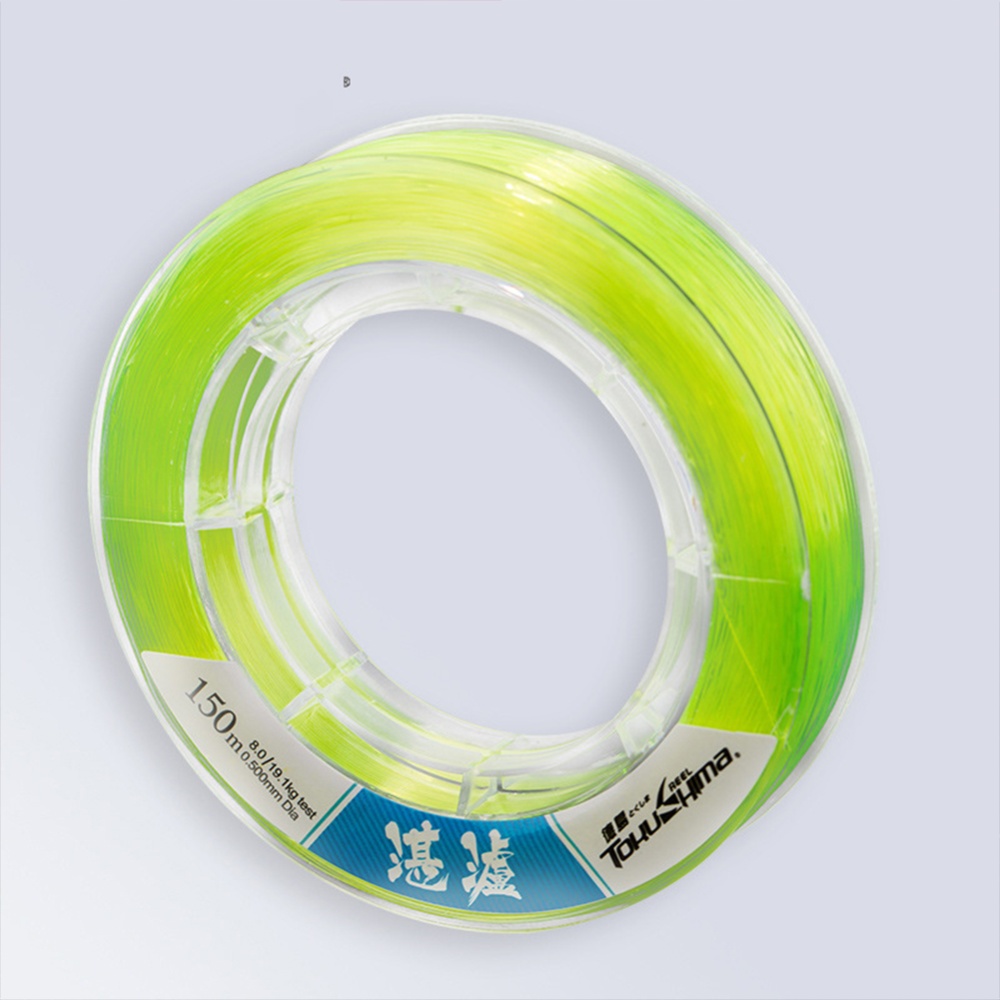 150 Meters/roll Fishing Line Strong Nylon Wear-resistant Anti-coiling Carp Fluorescent green - Image 3