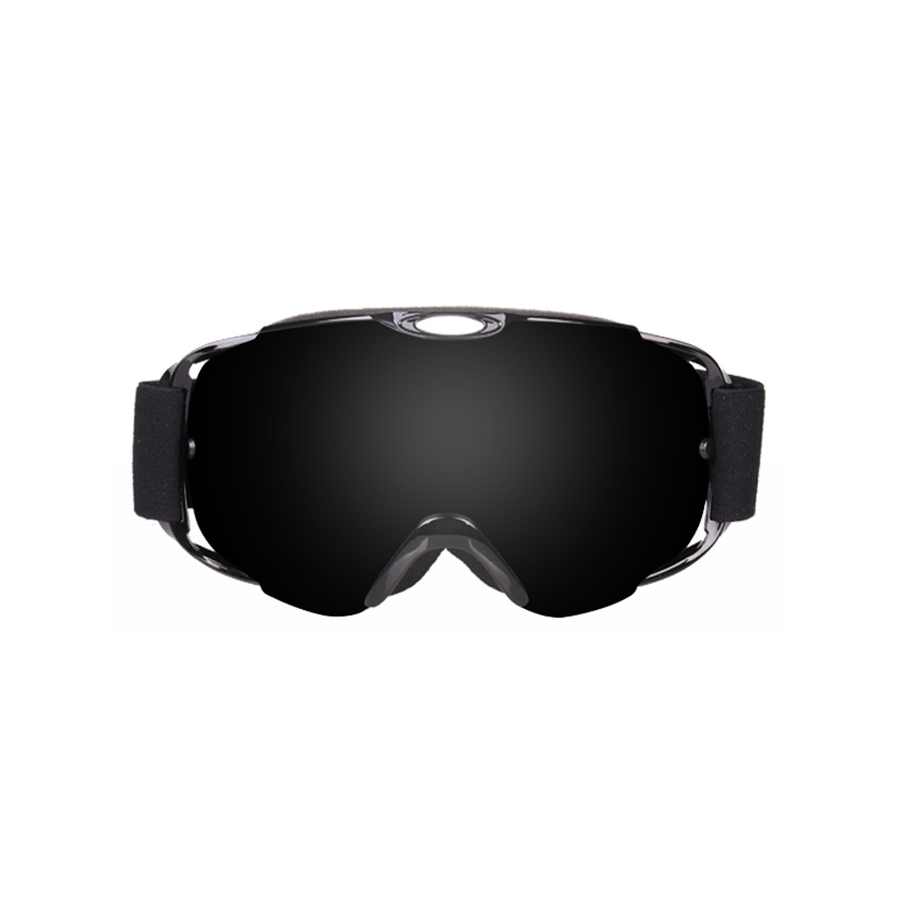 Ski Goggles Double Layer Antifog Large Spherical Snow Sports Snowboard Mountain Climbing full black - Image 2