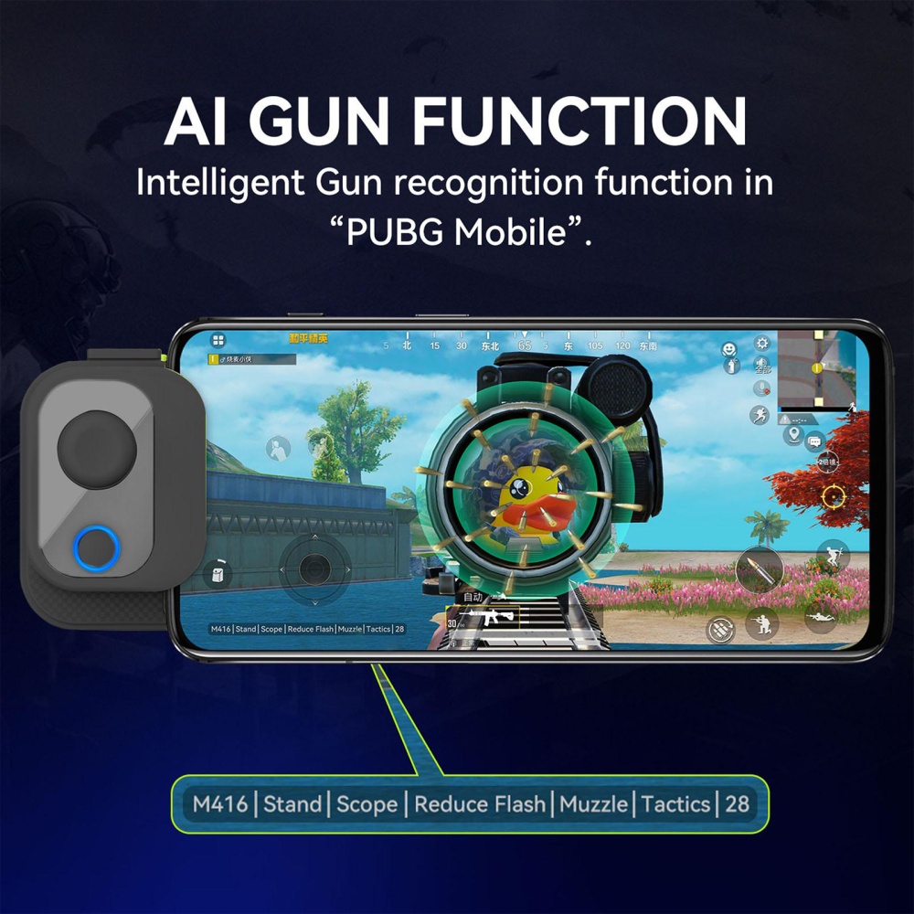 Mini Mobile Phone Game Controller Intelligent Gun-pressing Joystick Handle for Android IOS White - Image 3