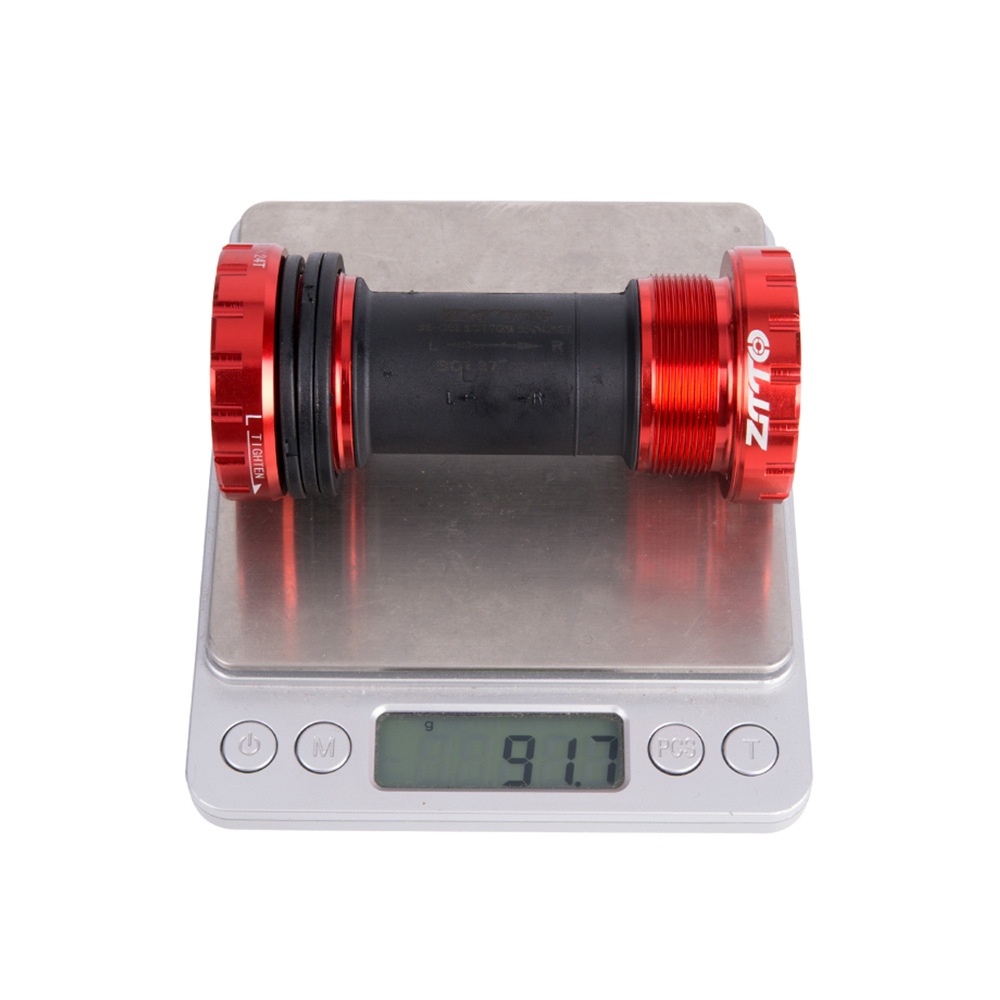 Bicycle Axles ZTTO BB91 Bearing Bottom Bracket Screw Type 68/73 mm MTB Road Bike Waterproof CNC Alloy BB red - Image 3