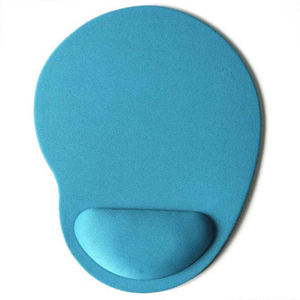 Computer Mouse Pad Solid Color Wrist Protection Anti-slip blue - Image 3