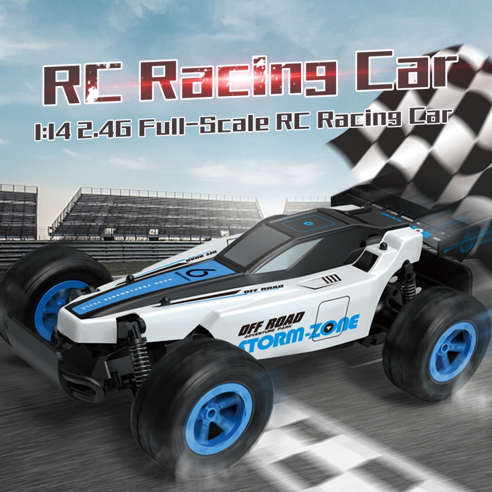 1:14 2.4G RC Racing Car 4WD Remote Control High Speed Electric Climbing Stunt Drift Vehicle Model Toy For Boy blue - Image 3