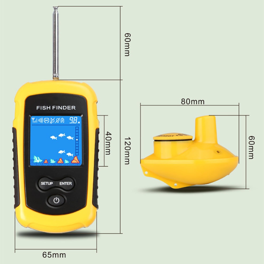 Portable Fish Finder 125khz 90 Wide Angle Handheld Wireless Sensor Depth for River Lake Sea - Image 2