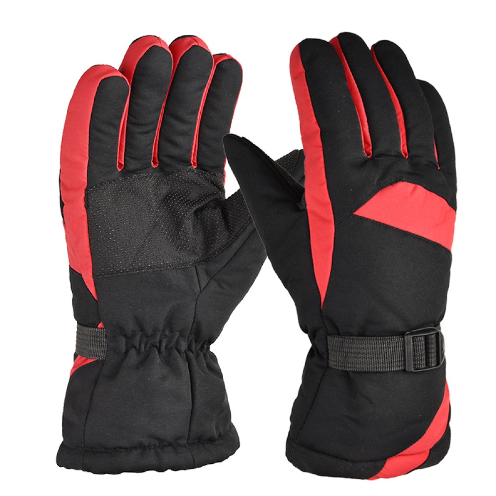 Outdoor Gloves Thickening Waterproof Autumn Winter Windproof Warm Non-slip Bicycle Riding Motorcycle gray_One size - Image 3