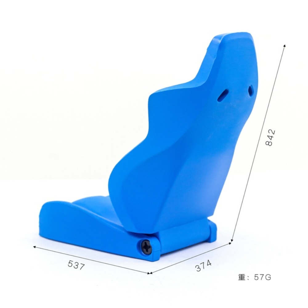 Simulation Chair Mini Cab Seat Model Car Driving for 1/10 trx4 scx10 RC Climbing Decorative Accessories A section-blue - Image 3