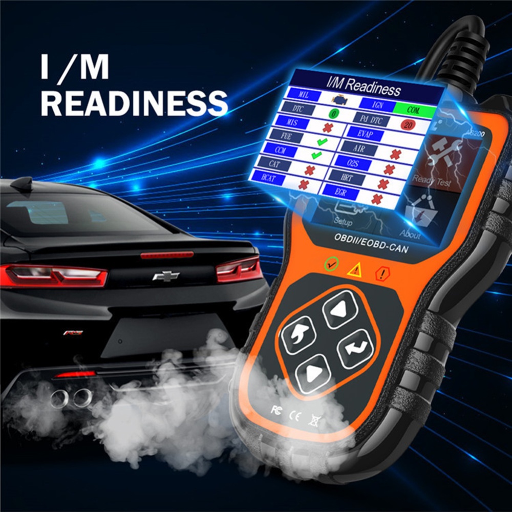 As200 Car Engine Tester Obd2 Scanner Professional Code Reader Fault Scanning Instrument Auto Diagnostics Tool Orange - Image 3