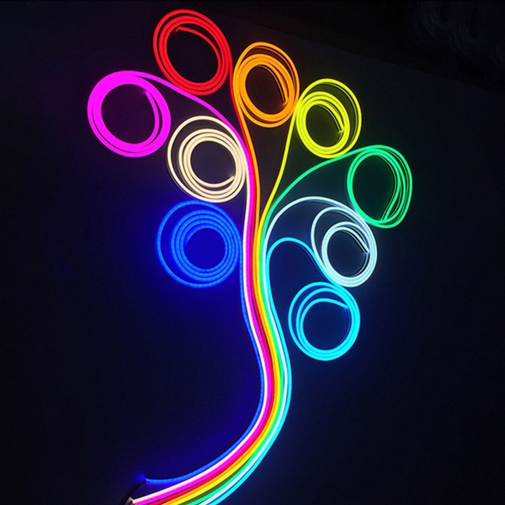 Led Light Strip 5m 2835 Low Voltage 12v Waterproof Silicone Flexible Neon Outdoor Advertising Decoration yellow light - Image 2