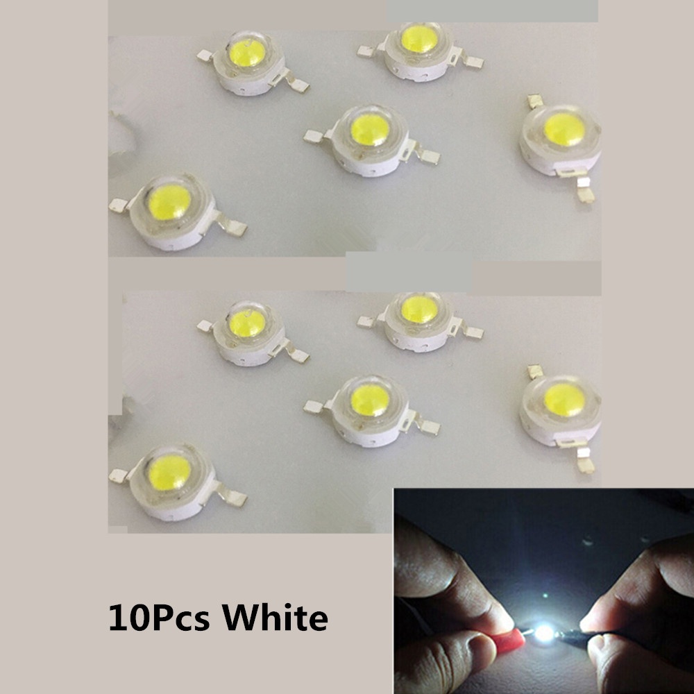 10Pcs/Set 3W LED High Power Super Bright Lamp Beads Night Light for Flashlight Stage Yard white light - Image 3