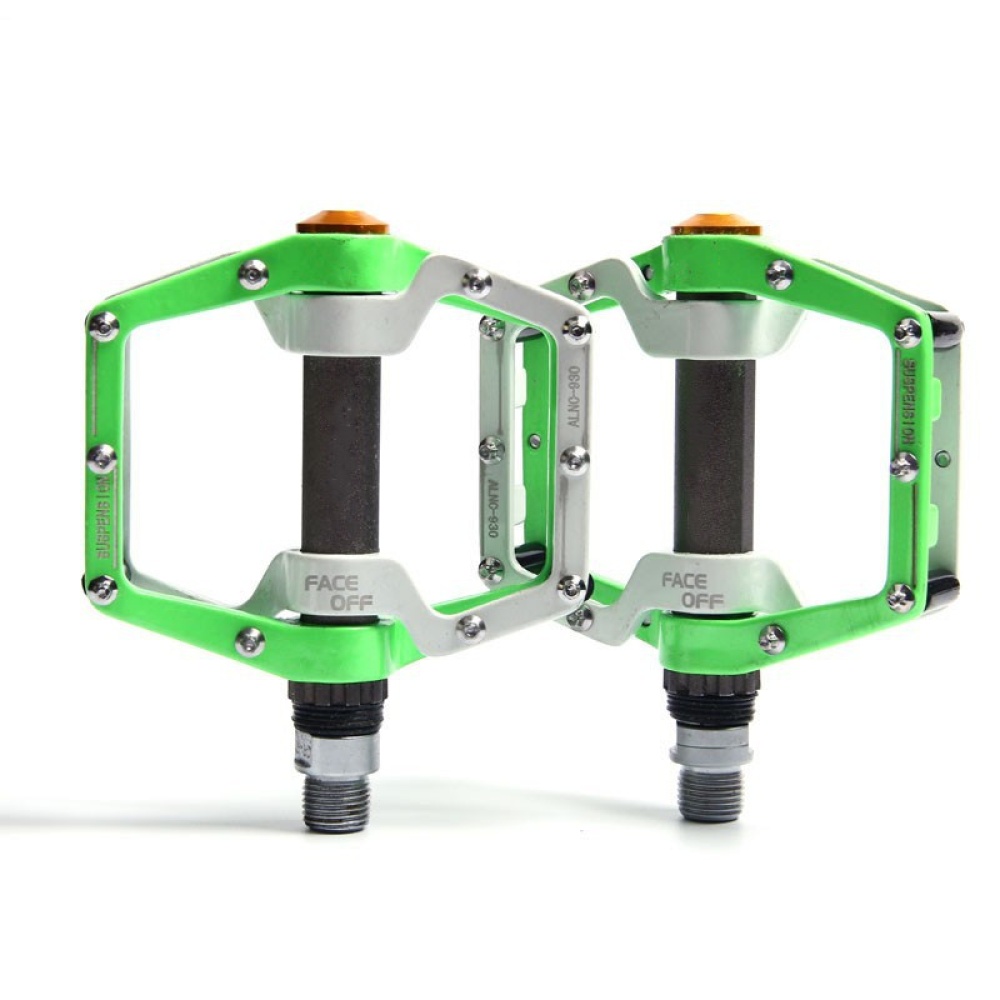 Ultralight Professional Bicycle Bike Pedals Cycling Sealed Bearing Pedal White green_a pair - Image 3