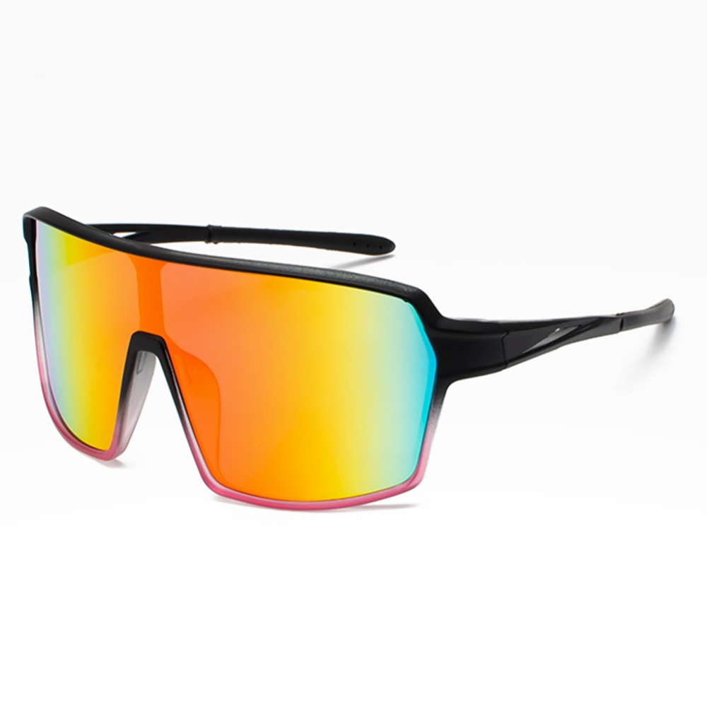 Outdoor Sports Sunglasses Uv Protection Square Frame Safety Cycling Eyewear For Men Women rainbow lens - Image 3