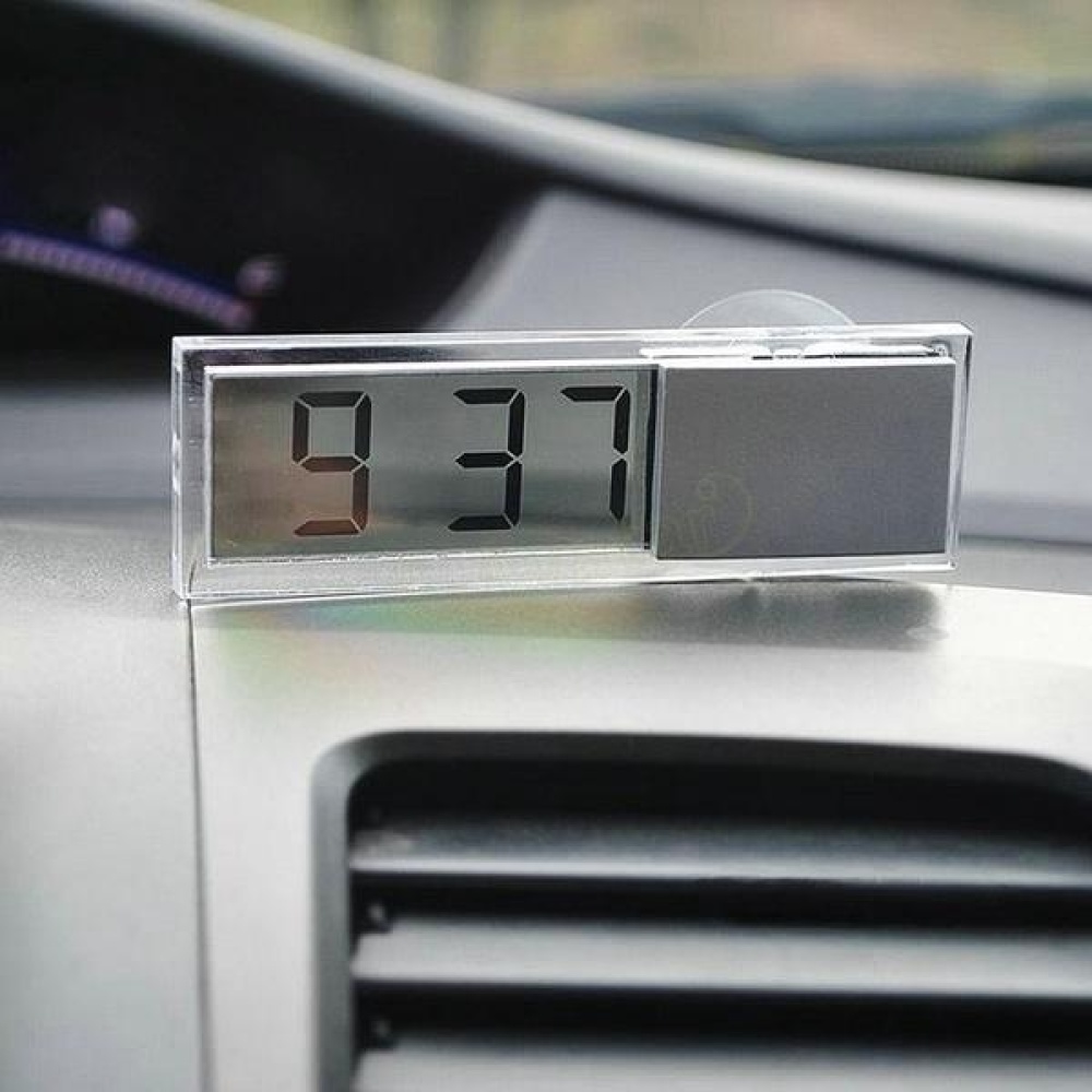 Car Electronic Clock Mini Transparent LCD Display Digital with Sucker Glass Ornaments clock - Image 3