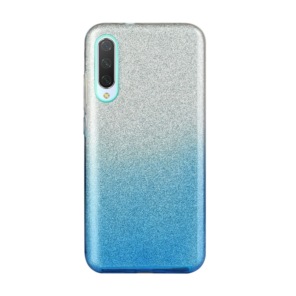 For XIAOMI CC9E/A3/10/10 PRO/K20/K20 pro Phone Case Gradient Color Glitter Powder Cover with Airbag Bracket blue - Image 3