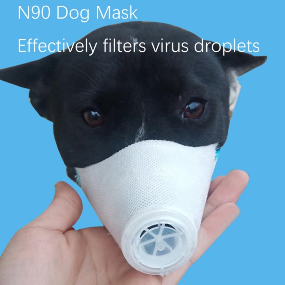 Pet Dog Dust Antibacterial Mask Anti-Haze Outdoor Travel Supplies Prevent Virus Washable Gray_L code - Image 2