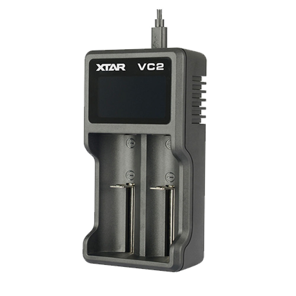 XTAR VC2 USB Li-ion Battery LCD Charger for 3.7V 10440 18650 26650 Batteries black - Image 3