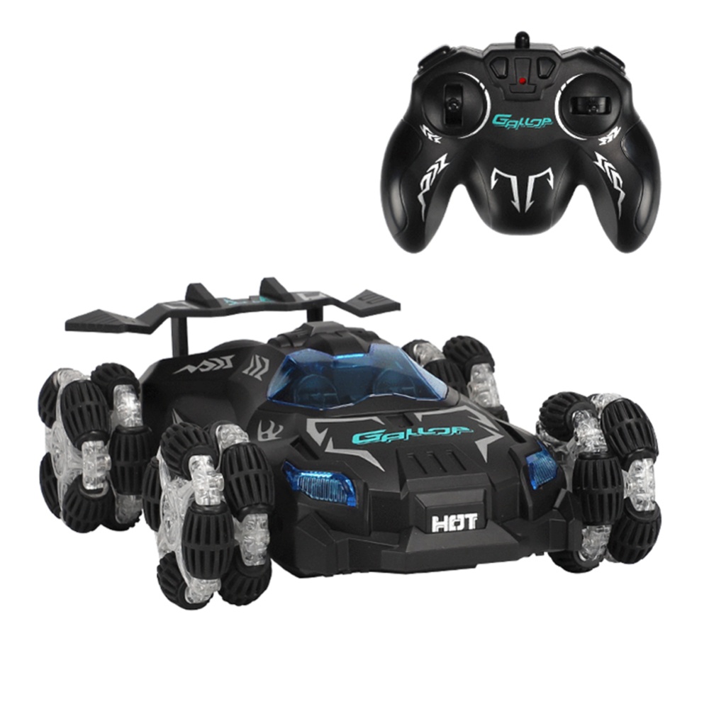 Remote Control Spray Racing Car Electric Stunt Drift Kids Toy Black - Image 3