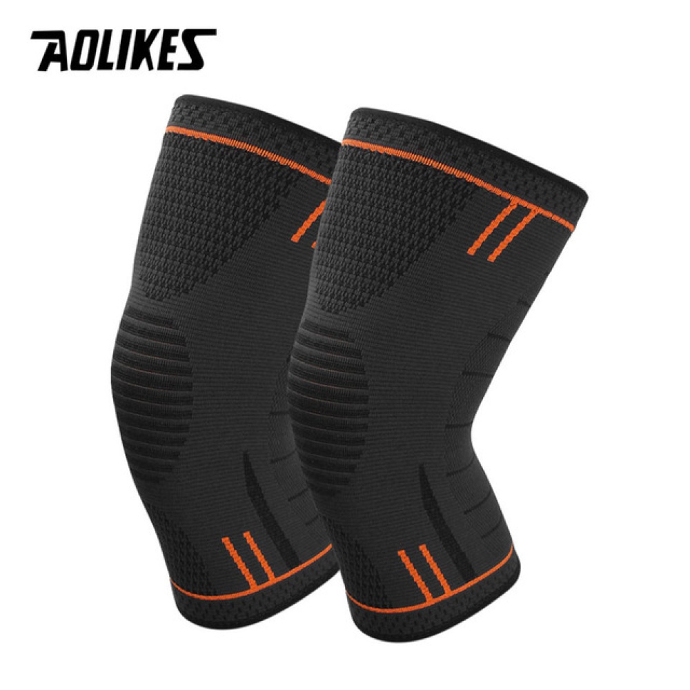 Non Slip Silicone Sports Knee Pads Support for Running Cycling Basketball Sky blue_M - Image 3