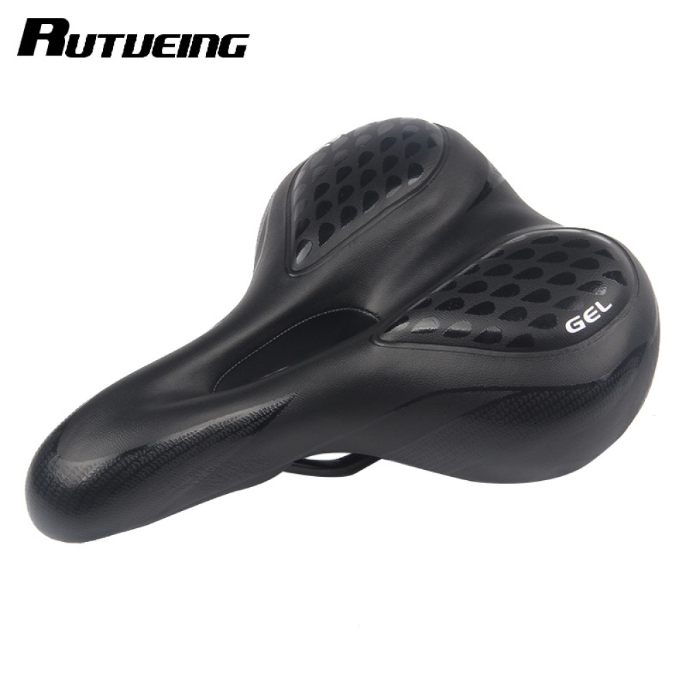 Super Soft Big Butt Cushion Increase Thicken Bicycle Saddle Mountain Bike Seat Foldable all Black_270*205MM - Image 3