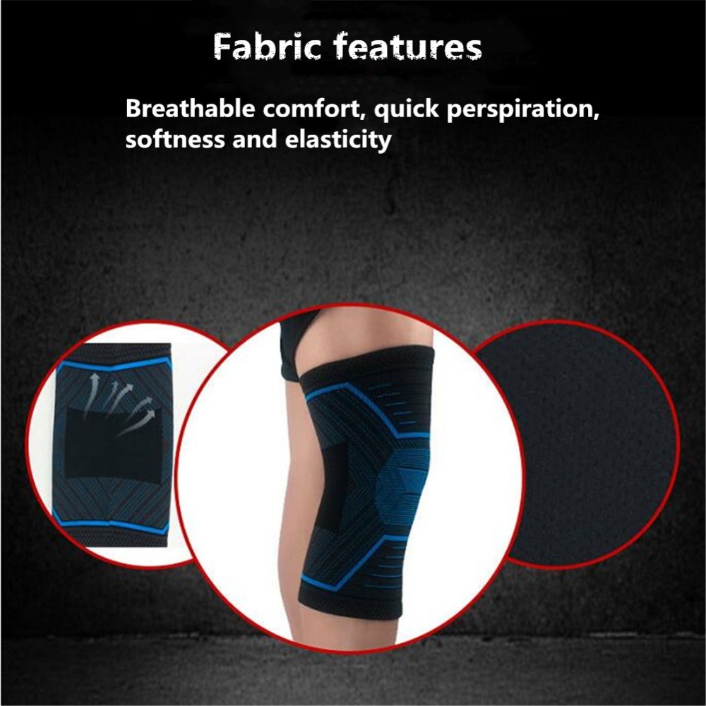 Knee Protector Sports Basketball Equipment Running Training Leg Black blue M - Image 2