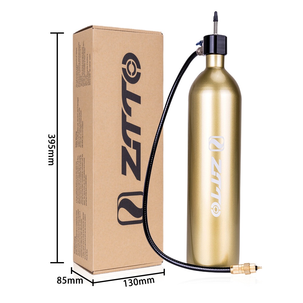 Aluminum Alloy Tubeless Tire Inflator Tyre Air Booster Bottle 1.15l (empty Bottle) Gold - Image 2