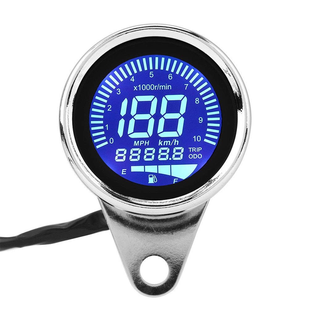 Universal Motorcycle Speedometer Retro LCD Digital Odometer Cafe Racer Tachometer indicator Scooter ATV Meter for Most Popular 12V Motorbike - Image 2