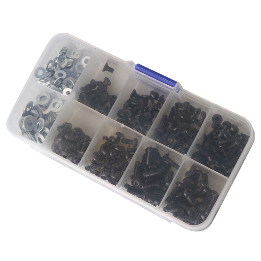 340pcs/180pcs M3 Flat & Round Head Screws Set Accessories Box for 1/10 HSP RC Car 10.9 High-strength Screw Remote Control Part - Image 3