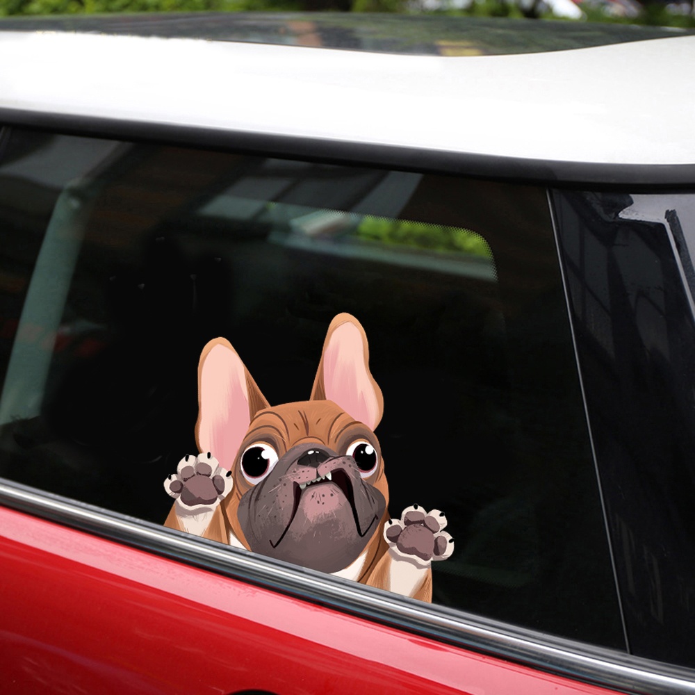 3D Unique Car Styling Funny Puppy Cartoon Sticker Colorful Window Body Vinyl Decal A - Image 2