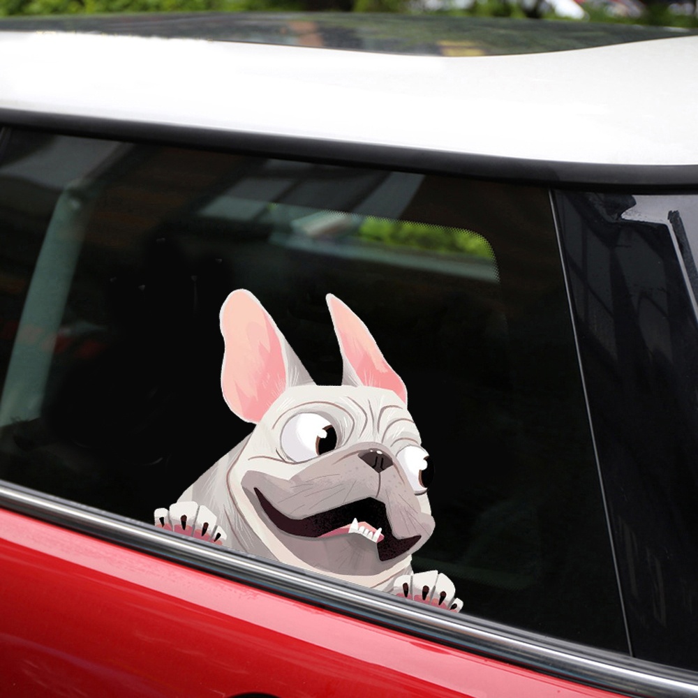 3D Unique Car Styling Funny Puppy Cartoon Sticker Colorful Window Body Vinyl Decal A - Image 3