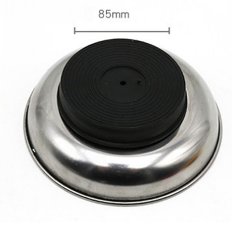 Stainless Steel Car Magnetic Suction Cup Bowl Repair Screw Accessories Tray Storage Box Tool Silver - Image 2