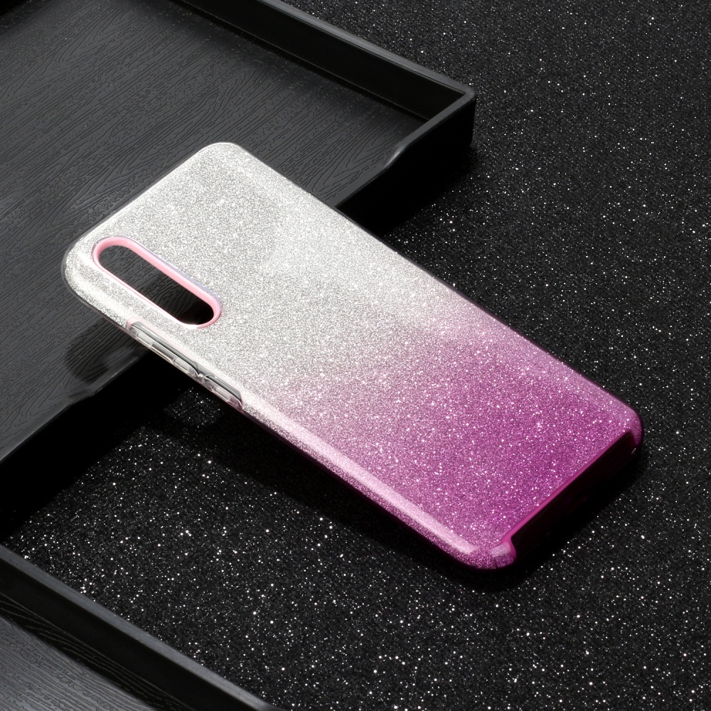 For XIAOMI CC9E/A3/10/10 PRO/K20/K20 pro Phone Case Gradient Color Glitter Powder Cover with Airbag Bracket Pink - Image 3