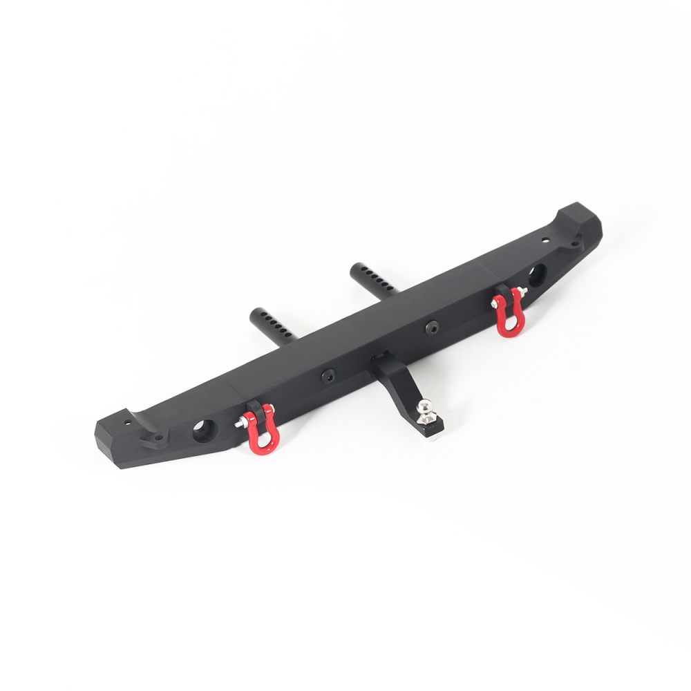 Metal Rear Bumper W/ LEDS Hitch Shackles For TRAXXAS TRX4 Axial SCX10II 90046 RC Car black - Image 3